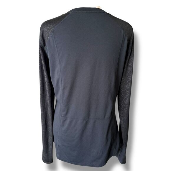 Fabletics Long Sleeve Quarter Zip Training Activewear Top Charcoal Gray Large - Picture 2 of 8